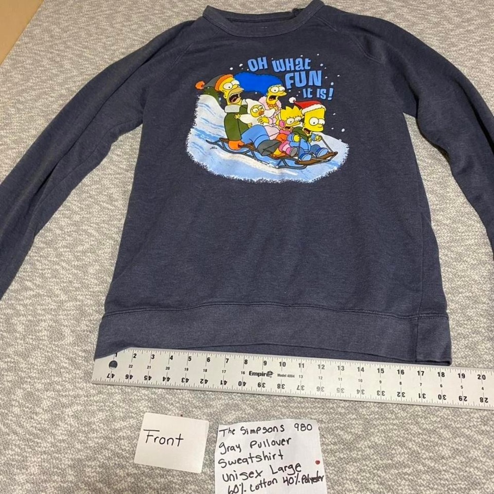 The Simpsons blue sweatshirt pullover unisex L. SKU980#simpsons